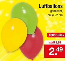 Dekoration im aktuellen Zimmermann Prospekt Luftballons für 2,49 € bei Zimmermann im Angebot