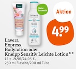 Express Bodylotion oder Sensitiv Leichte Lotion von Lavera oder Kneipp im aktuellen tegut Prospekt für 4,99 €