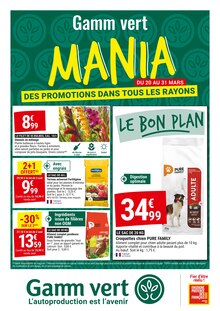 Prospectus Gamm vert de la semaine "Mania" avec 1 pages, valide du 20/03/2024 au 31/03/2024 pour Saint-Clair et alentours