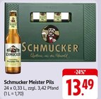 Meister Pils Angebote von Schmucker bei E center Worms für 13,49 €