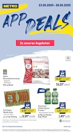 METRO Prospekt für Prenzlau mit 3 Seiten METRO Prospekt für Prenzlau: "App Deals", 3 Seiten, 23.06.2025 - 28.06.2025