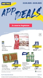 Aktueller METRO Supermarkt Prospekt in Blankenberg und Umgebung, "App Deals" mit 3 Seiten, 23.06.2025 - 28.06.2025