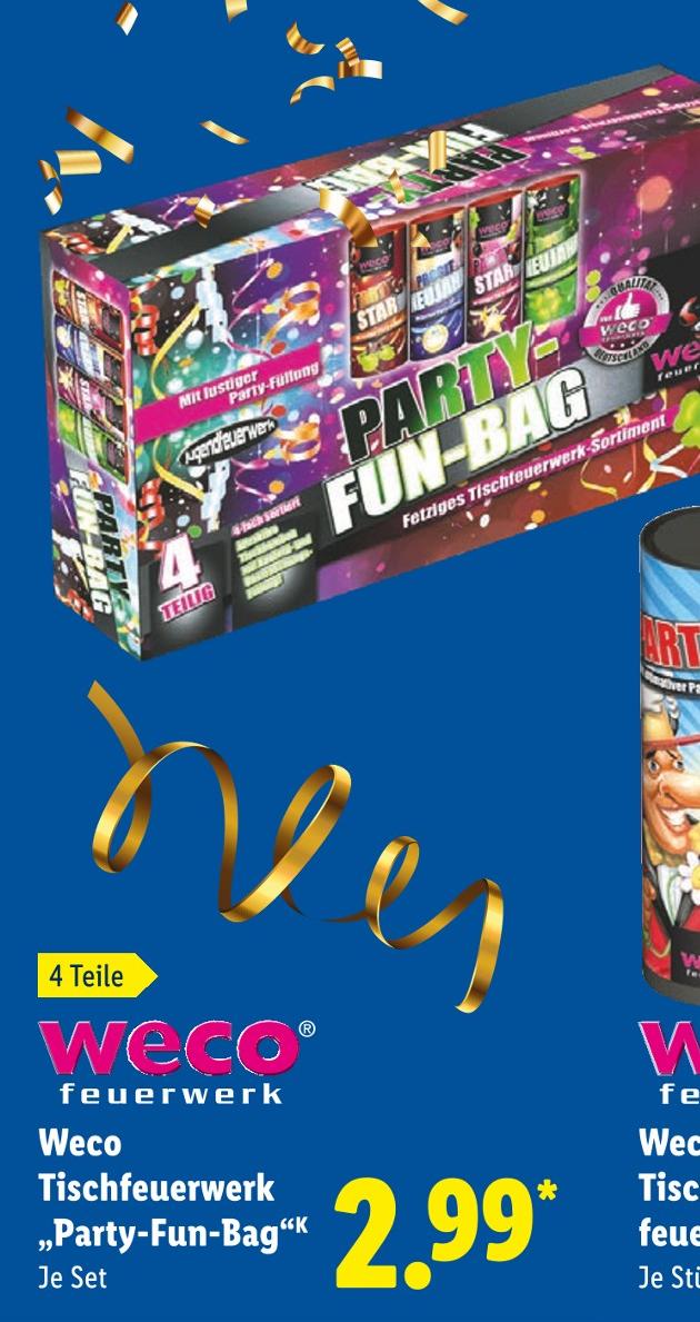 Tischfeuerwerk Party-Fun-Bag