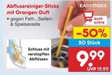 Abflussreiniger-Sticks mit Orangen-Duft im Netto Marken-Discount Prospekt Abflussreiniger-Sticks mit Orangen-Duft von EASYmaxx im aktuellen Netto Marken-Discount Prospekt für 9,99 €