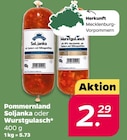 Soljanka oder Wurstgulasch von Pommernland für 2,29 € bei Netto mit dem Scottie im Angebot Soljanka oder Wurstgulasch von Pommernland im aktuellen Netto mit dem Scottie Prospekt