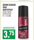 MAN BODYSPRAY im Angebot bei Marktkauf in Dinslaken MAN BODYSPRAY Angebote von BRUNO BANANI bei Marktkauf Dinslaken für 3,75 €