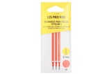 Pack de 3 recharges pour stylo gel effaçable - rouge - Les Prix Mini dans le catalogue Bureau Vallée