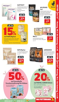 Katzenfutter im DAS FUTTERHAUS Prospekt "OSTER Special" mit 6 Seiten (Düsseldorf)