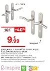 Ensemble 2 poignées sur plaque à clé margaud ou sara - INSPIRE - LEROY MERLIN à Reims Ensemble 2 poignées sur plaque à clé margaud ou sara - INSPIRE en promo chez LEROY MERLIN Reims à 9,99 €