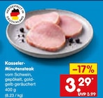 Aktuelle Schweinefleisch Angebote bei Netto Marken-Discount in Remscheid Aktuelles Kasseler-Minutensteak Angebot bei Netto Marken-Discount in Remscheid ab 3,29 €