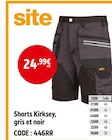 Shorts Kirksey - site - Screwfix à Reims Shorts Kirksey - site en promo chez Screwfix Reims à 24,99 €