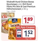 Hund Chicken Bonas Kaustangen oder 8in1 Hund Fillets Pro Skin & Coat Premium Hähnchensnack Angebote von Vitakraft bei Rossmann Nürtingen für 1,52 €