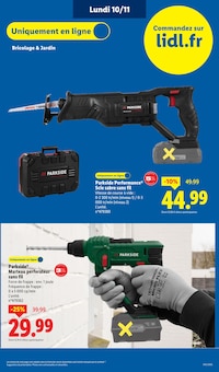 Promotion Scie Sabre dans le prospectus Lidl, valable du 06/11/2025 au 12/11/2025 Promo Scie Sabre dans le catalogue Lidl du moment à la page 85