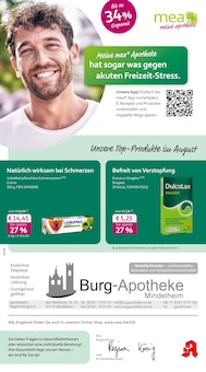Aktueller mea - meine apotheke Prospekt "Unsere August-Angebote" für Mindelheim Aktueller mea - meine apotheke Prospekt für Mindelheim mit Seiten