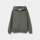 Promo Sweat zippé à capuche vert kaki garçon à 7,99 € dans le catalogue La Halle à Carbon-Blanc