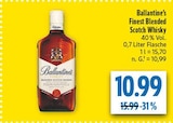 Finest Blended Scotch Whisky im Angebot bei diska in Hof Finest Blended Scotch Whisky Angebote von Ballantine's bei diska Hof für 10,99 €