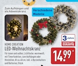 LED-Weihnachtskranz im ALDI Nord Prospekt LED-Weihnachtskranz von Home Creation im aktuellen ALDI Nord Prospekt fĂŒr 14,99 âŹ