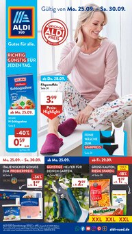 Marken Angebot im ALDI SÜD Prospekt, gültig von 25.09.2023 bis 30.09.2023 Marken Angebot im aktuellen ALDI SÜD Prospekt auf Seite 1