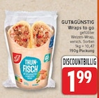 Wraps to go von Gut&Günstig für 1,99 € bei EDEKA im Angebot Wraps to go von Gut&Günstig im aktuellen EDEKA Prospekt