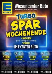 E center Prospekt TURBO SPAR WOCHENENDE mit  Seiten in Saaleplatte und Umgebung