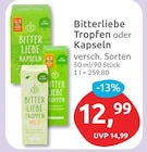 Tropfen von Bitterliebe für 12,99 € bei budni im Angebot Tropfen von Bitterliebe im aktuellen budni Prospekt