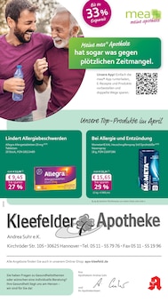 mea - meine apotheke Prospekt der Woche "Unsere April-Angebote" Seite 1, 01.04.2026 bis 30.04.2026 für Hannover Aktueller mea - meine apotheke Prospekt "Unsere April-Angebote" Seite 1 von 4 Seiten für Hannover