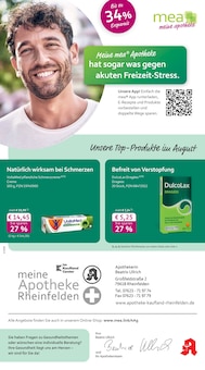 mea - meine apotheke Prospekt der KW 31 "Unsere August-Angebote" Aktueller mea - meine apotheke Prospekt "Unsere August-Angebote" Seite 1 von 4 Seiten
