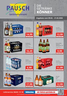 Getränkefachmarkt Rausch Prospekt DIE GETRÄNKEKÖNNER mit 2 Seiten