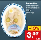 Aktuelle Braten Angebote bei Netto Marken-Discount in Stuttgart Aktuelles Bratensülze mit herzhaftem Schweinebraten Angebot bei Netto Marken-Discount in Stuttgart ab 3,49 €