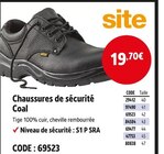 Chaussures de sécurité Coal - site en promo chez Screwfix Thionville à 19,70 €