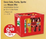 Coca Cola, Fanta, Sprite oder Mezzo Mix Angebote bei V-Markt Sonthofen für 9,49 €