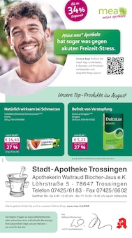Aktueller mea - meine apotheke Prospekt (Trossingen, 4 Seiten zum blättern mea - meine apotheke Prospekt Unsere August-Angebote mit 4 Seiten