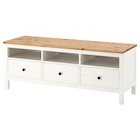 Aktuelles TV-Bank weiß gebeizt/hellbraun 148x47x57 cm Angebot bei IKEA in Remscheid ab 169,00 €
