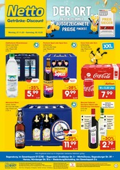 Cola im Netto Marken-Discount Prospekt in Regenstauf Aktueller Netto Marken-Discount Prospekt mit Cola, "DER ORT, AN DEM DU IMMER AUSGEZEICHNETE PREISE FINDEST.", Seite 1