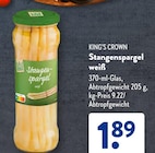 Stangenspargel weiß Angebote von KING’S CROWN bei ALDI SÜD Königswinter für 1,89 €