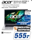 Aktuelle Notebook Angebote bei expert in Stuttgart Aktuelles Notebook Aspire 3 (A317-54-75QM) Angebot bei expert in Stuttgart ab 555,00 €