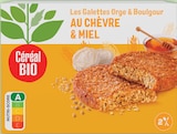 Galettes Bio Orge & Boulgour au Chèvre et Miel - CÉRÉAL BIO en promo chez Intermarché Hyper Galettes Bio Orge & Boulgour au Chèvre et Miel - CÉRÉAL BIO dans le catalogue Intermarché Hyper