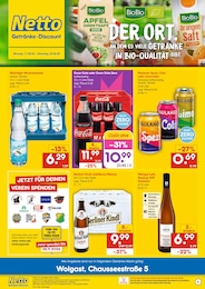 Netto Marken-Discount Prospekt für Wolgast mit 2 Seiten Netto Marken-Discount Prospekt für Wolgast: "DER ORT, AN DEM DU IMMER AUSGEZEICHNETE PREISE FINDEST.", 2 Seiten, 17.08.2026 - 22.08.2026