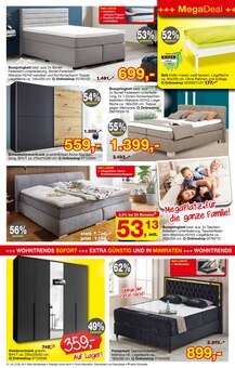 Bett im Opti-Wohnwelt Prospekt "Mega Relaxen" mit 14 Seiten (Bremerhaven)