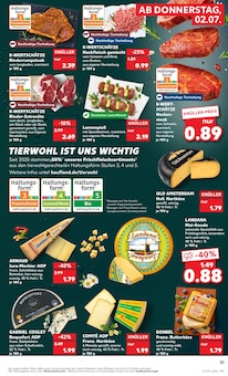 Rindfleisch im Kaufland Prospekt "Hier bin ich richtig" mit 75 Seiten (Augsburg)