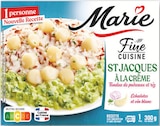 Saint-Jacques à la crème fondue de poireaux surgelées - MARIE en promo chez Intermarché Super Saint-Jacques à la crème fondue de poireaux surgelées - MARIE dans le catalogue Intermarché Super