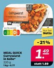 Currywurst Angebote von MEAL QUICK bei Netto mit dem Scottie Rostock für 1,49 €