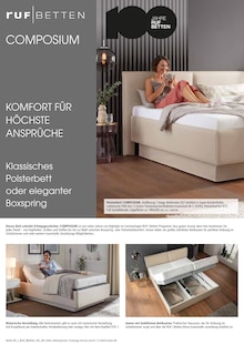 Bett im aktuellen ZurbrĂĽggen Prospekt (Bremen) Bett im ZurbrĂĽggen Prospekt "Ruf Betten Spezial" mit 8 Seiten (Bremen)