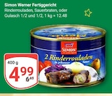 Fertiggericht Rinderrouladen Angebote von Simon Werner bei GLOBUS Duisburg für 4,99 €