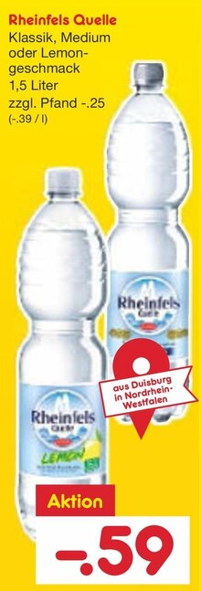 Rheinfels Quelle bei Netto Marken-Discount in Hattingen Rheinfels Quelle im Angebot bei Netto Marken-Discount Hattingen für 0,59 €