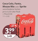 Coca Cola, Fanta, Mezzo Mix oder Sprite von Coca Cola im aktuellen V-Markt Prospekt für 3,99 €