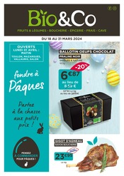 Catalogue Magasins Bio Bio&Co en cours à Les Goudes et alentours, "Fondre à Pâques", 4 pages, 18/03/2024 - 31/03/2024