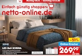 LED Bett SORINA im Angebot bei Netto Marken-Discount in Kamen LED Bett SORINA Angebote von HOME DELUXE bei Netto Marken-Discount Kamen für 269,99 €