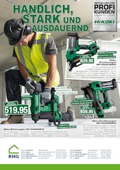 RHG Baucentrum Baumärkte Prospekt der aktuellen Woche mit 2 Seiten, gültig von 01.10.2026 bis 31.10.2026, in Weischlitz und Umgebung Aktueller RHG Baucentrum Baumärkte Prospekt in Weischlitz und Umgebung, "HANDLICH, STARK UND AUSDAUERND" mit 2 Seiten, 01.10.2026 - 31.10.2026