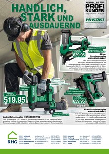 Aktueller RHG Baucentrum Prospekt (Plauen, 2 Seiten zum blättern RHG Baucentrum Prospekt HANDLICH, STARK UND AUSDAUERND mit 2 Seiten